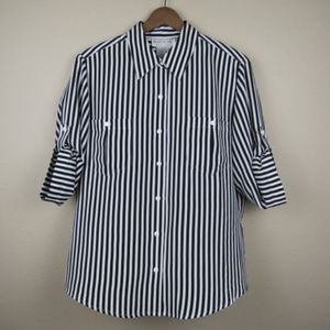 BROWNSTONE STUDIO VINTAGE Striped Button Down Top